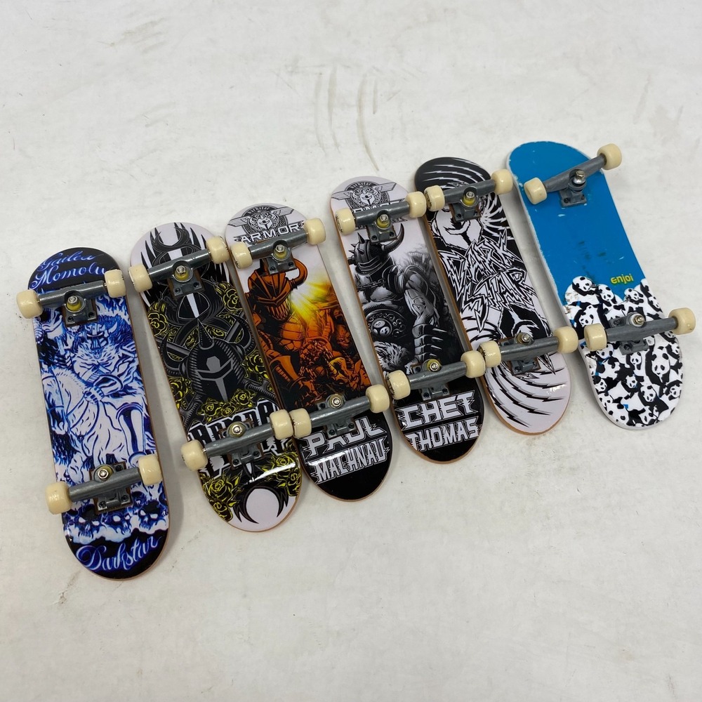 Tech Deck Finger Skateboards Panda Dark Star Adam Dyet Paul‎ Machnau Lot of 6